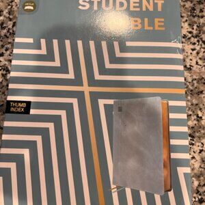 NIV Student Bible Thumb Indexed, Leathersoft Teal NEW